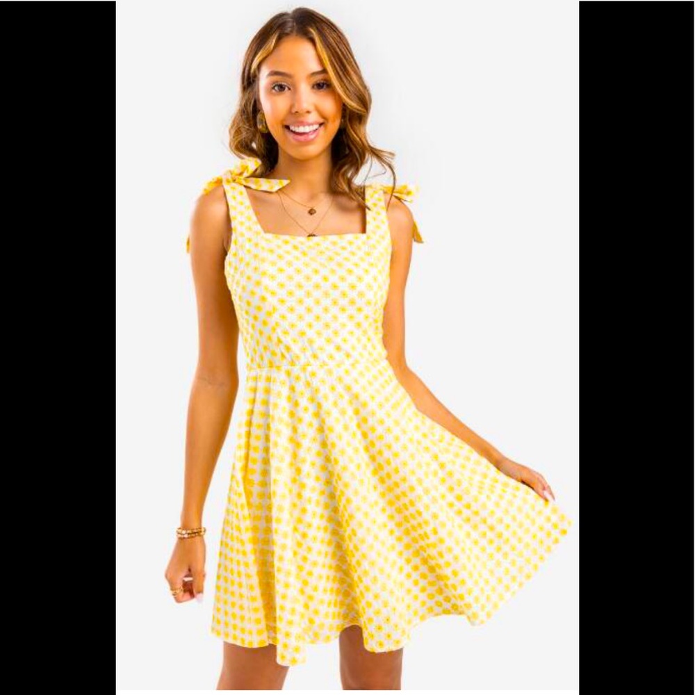 Yellow floral dress
